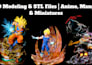 create high detail anime figures manga dioramas and 3d printable statues